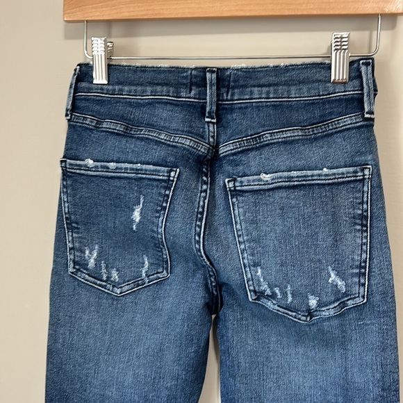 AGOLDE Sophie Crop Mid Wash Distressed Jeans Womens Designer Size 26 - Picture 8 of 14